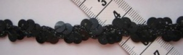 Paillettenband schwarz